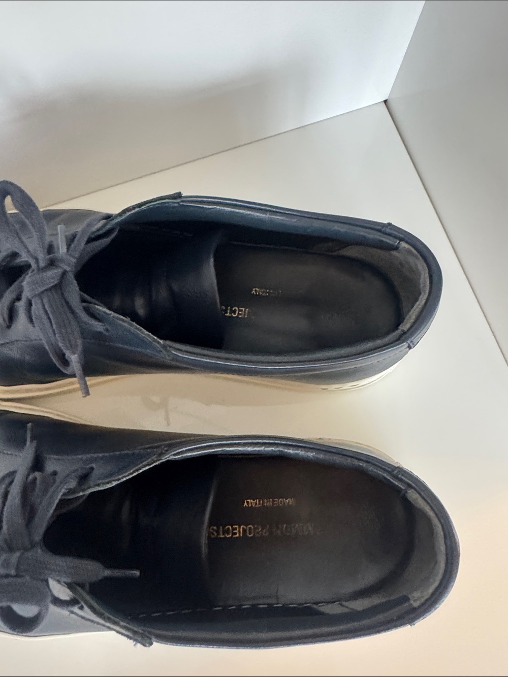 Common Projects | Blue Leather Sneakers - Picture 3 of 6